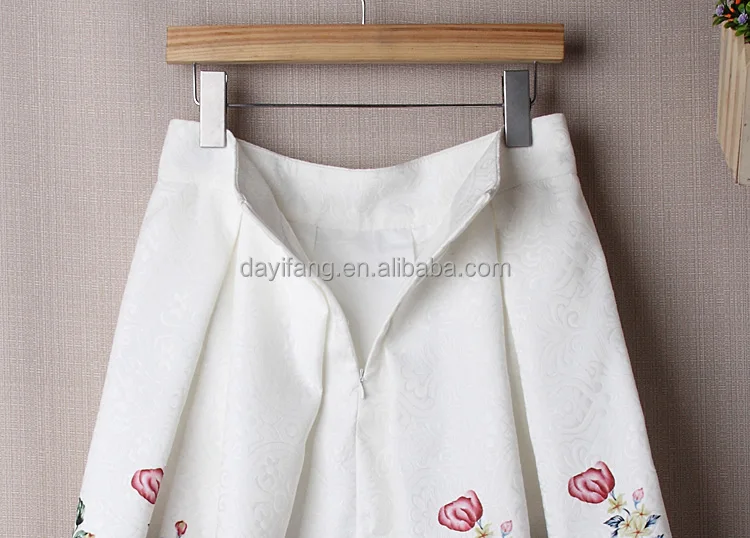 Summer Skirts Women High Waist Floral midi Skirt Ball Gown Vintage Fashion Skirts