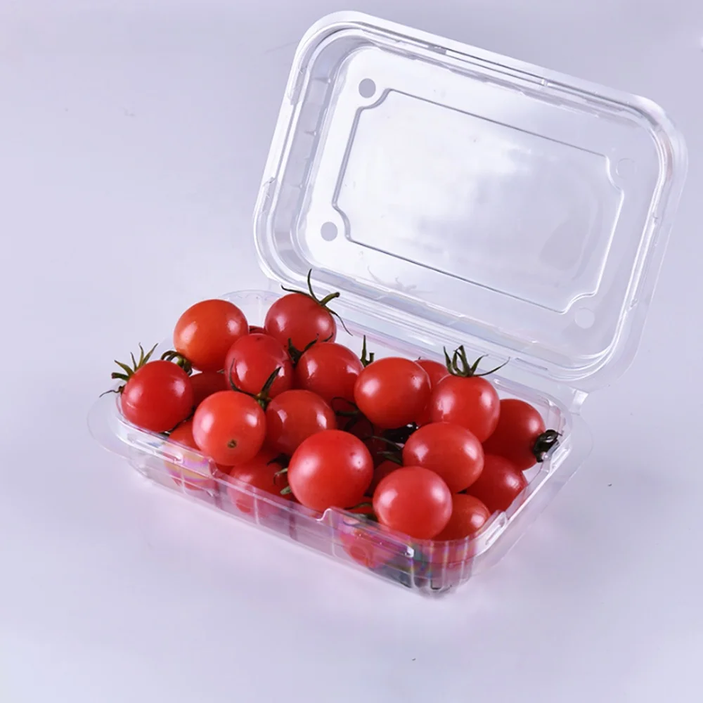 Прозрачный пластиковый RPET/PET одноразовый салат 300 г прямоугольный контейнер с крышкой коробка для фруктов