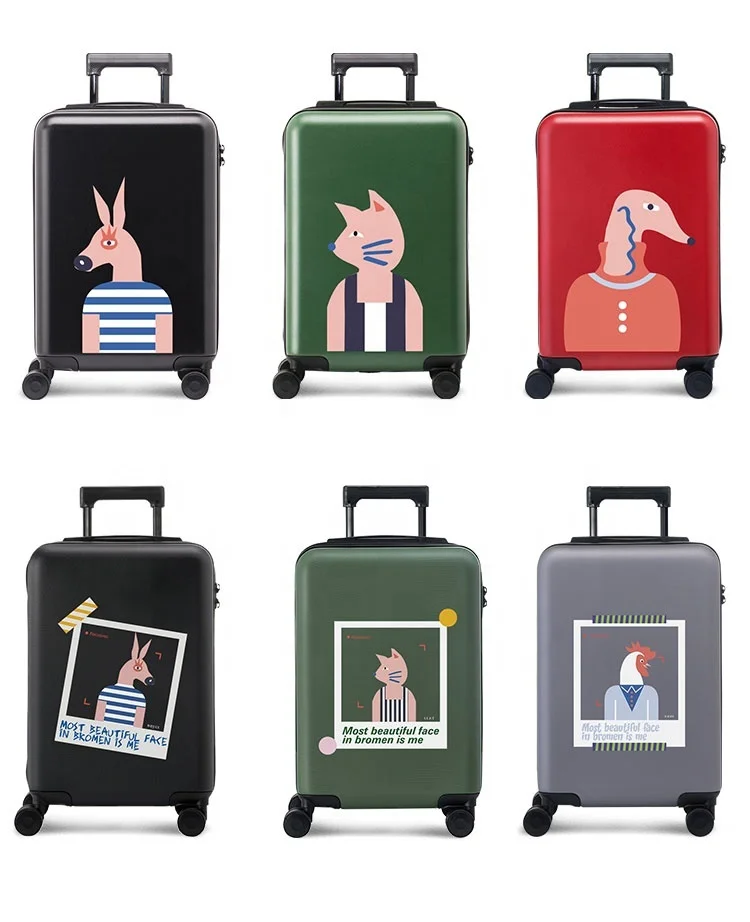 Pc Abs 20 24 28 3pcs China Travel Luggage Sets Cartoons Suitcase For Kids / Children