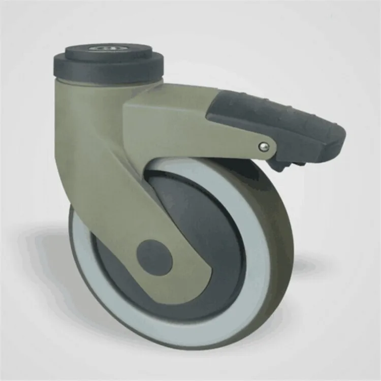 3 inch 4 inch 5 inch swivel hollow rivet plastic medical casters hospital bed caster wheel
