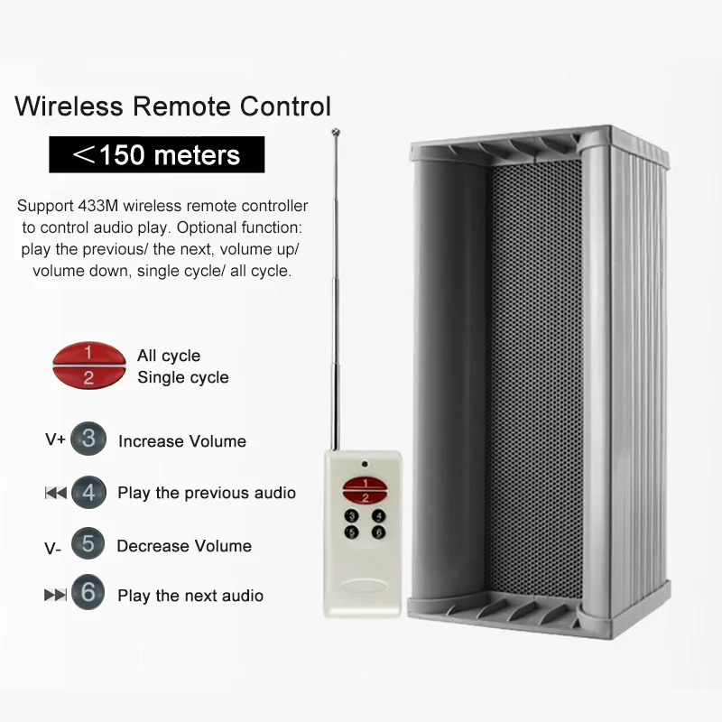 Big Power waterproof Voice Speaker Outdoor Motion sensor Detection Sound Player amusement park speaker