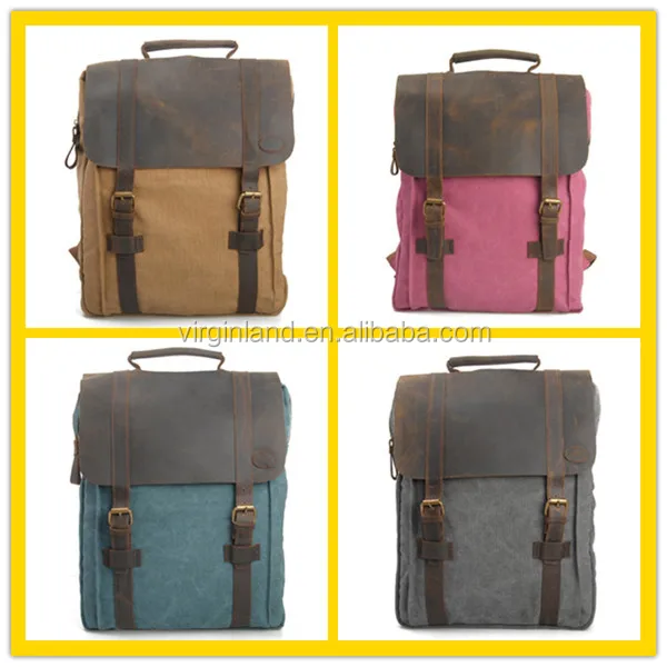 TF6820 Vintage Canvas Fabric Business Notebook bag 15.6 inch Laptop Backpack Tablet PC Backpack