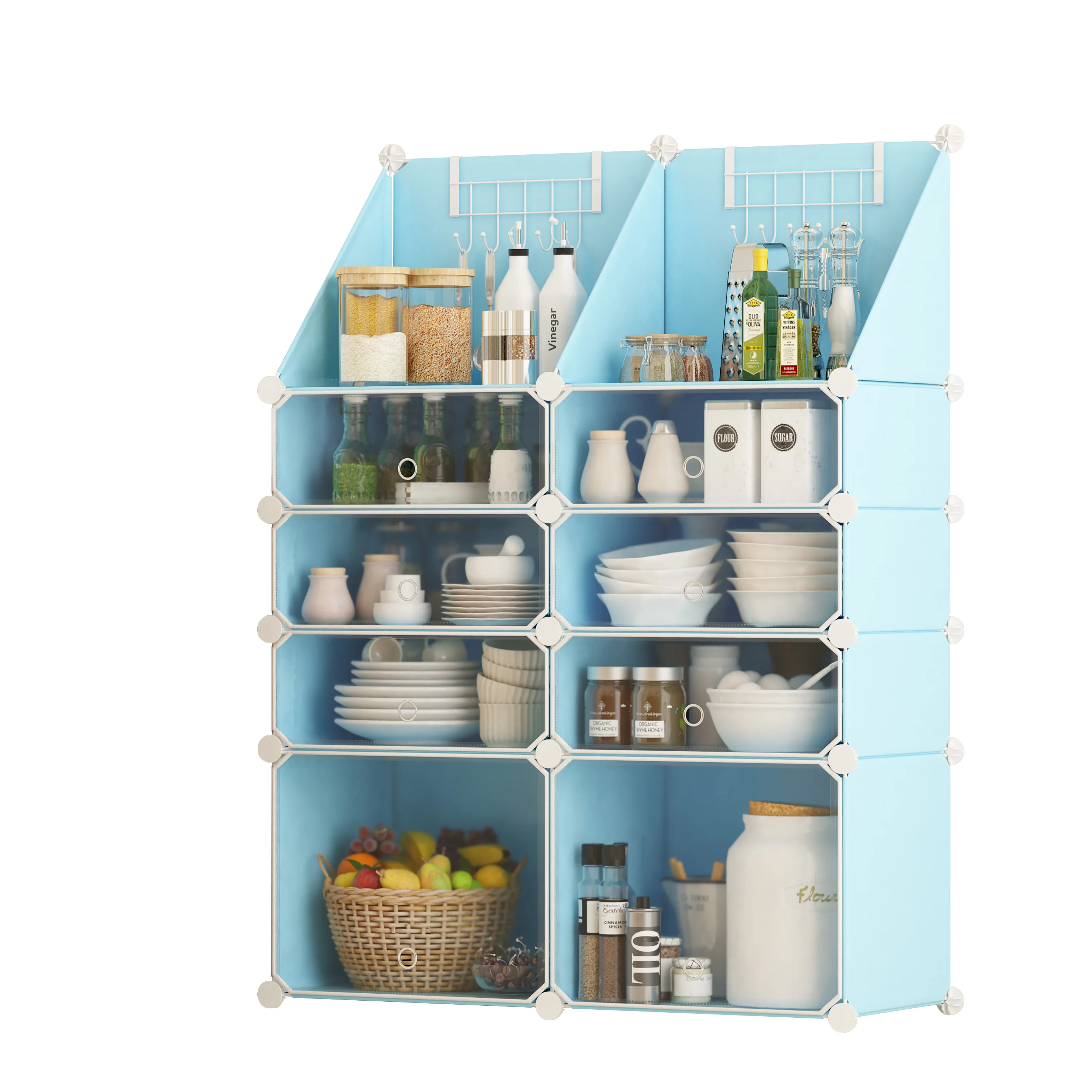 Kitchen Shelves Wholesale Custom Multilayer Plastic Shelf ,Portable storage kitchen shelves