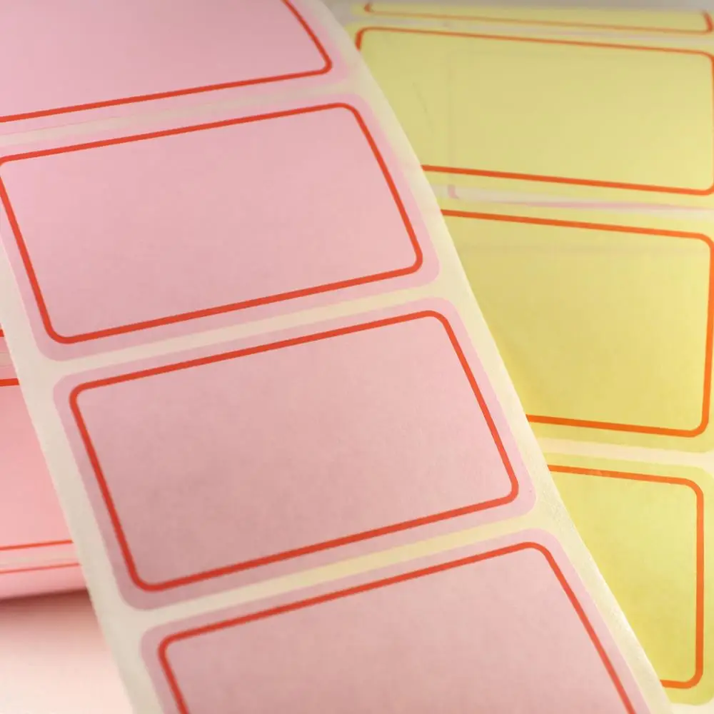 Office use PP paper single color label non toxic adhesive print sticker