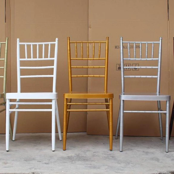 Modern Iron Tiffany Wedding Dining Chairs Wholesale Metal Chairs for Banquets Events Restaurants Hotels Outdoor Application