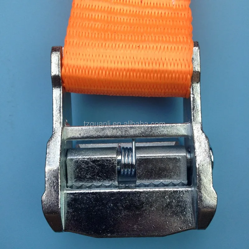 
38mm 1.5 inch Cargo lashing strap white zinc Cam buckle strap for fastening goods 