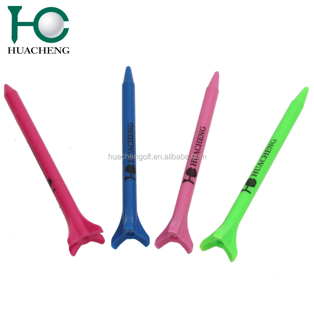 Hot sale bulk colorful plastic fly golf tees with custom logo