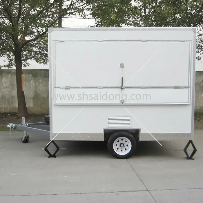 Fiberglass Beautiful food trailer/snack food catering truck made in Shanghai