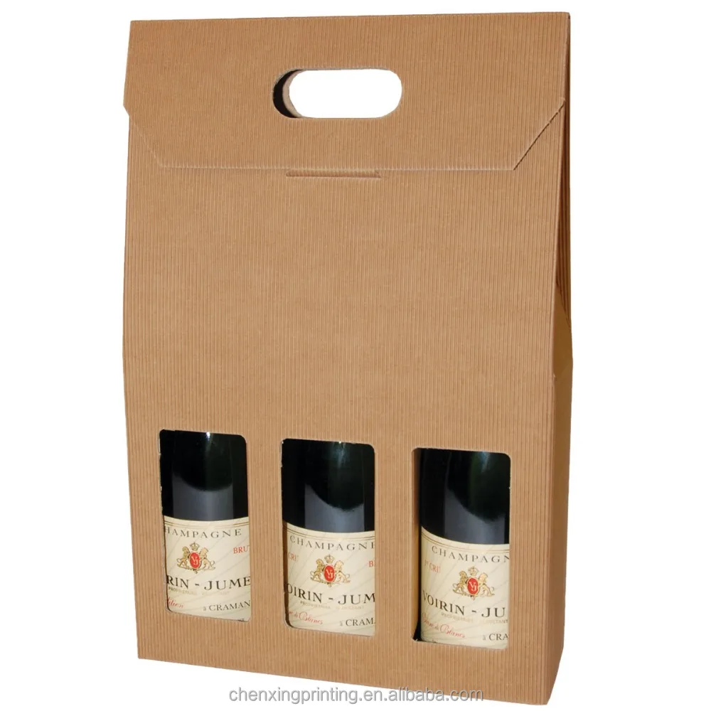 
Custom paper carton box wine packaging box 6 pack bottle holder wine bottle carrier box 