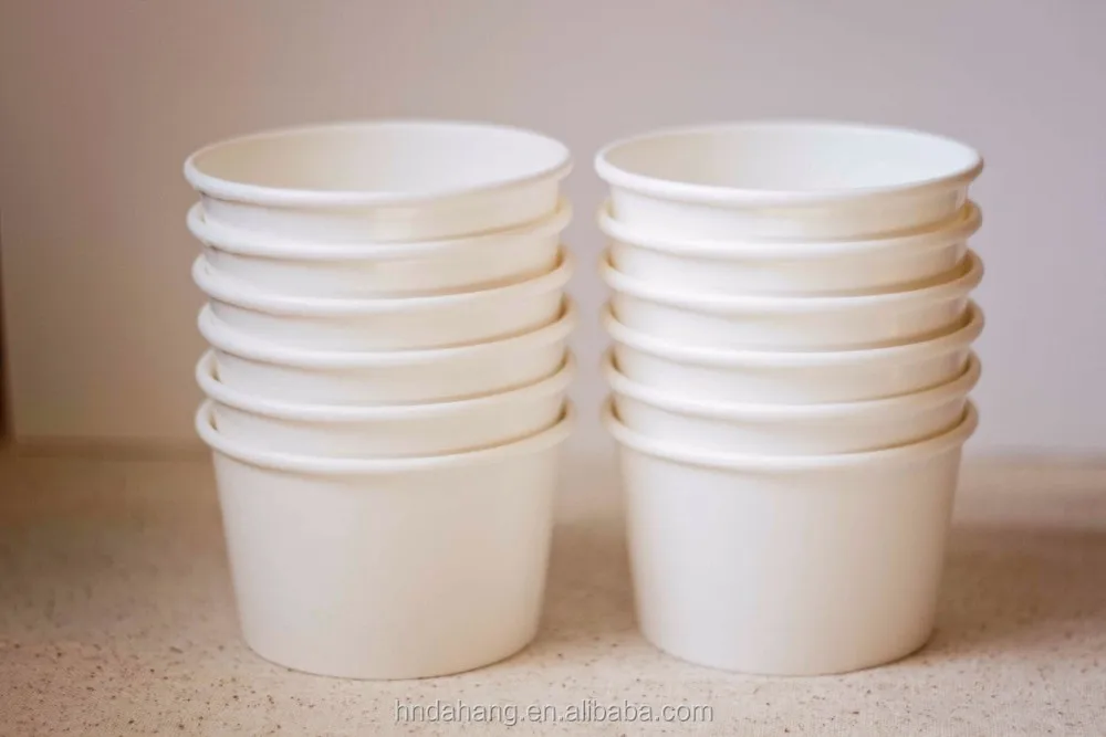 Food grade recycled disposable 100ml 150ml 500ml icecream paper cup custom printed 3oz 5oz 8oz ice cream paper cups with lid