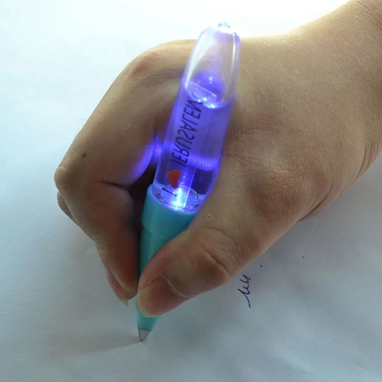 Custom Glitter And 2D PVC Floater inside Plastic Liquid Ball Point Pen Advertising