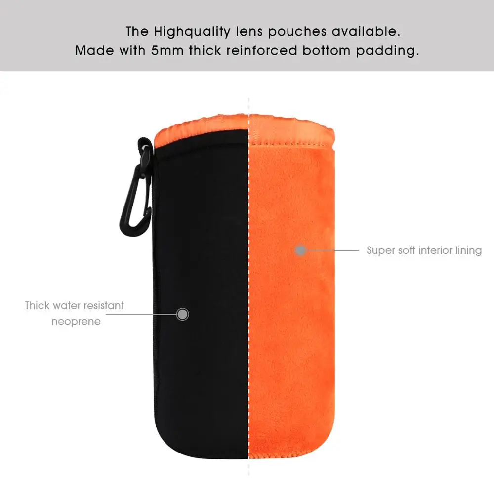 K&F Concept Neoprene Lens pouch bag High-quality thickening environmental-friendly neoprene lens bag