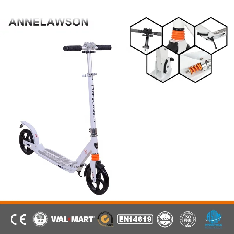 New Design High Quality Cheap Two Big Wheel Folding Foot Kick Scooter for Adult Manufacturer
