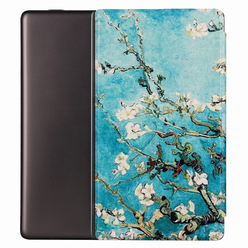 For Kindle Oasis Smart Case , Painted custom leather smart case cover for Kindle Oasis