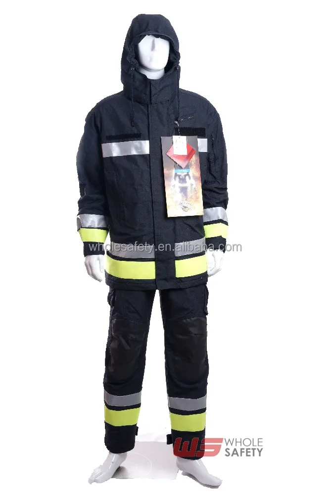 EN 469 High visibility anti-explosion Nomex fire fighting Fireman suit