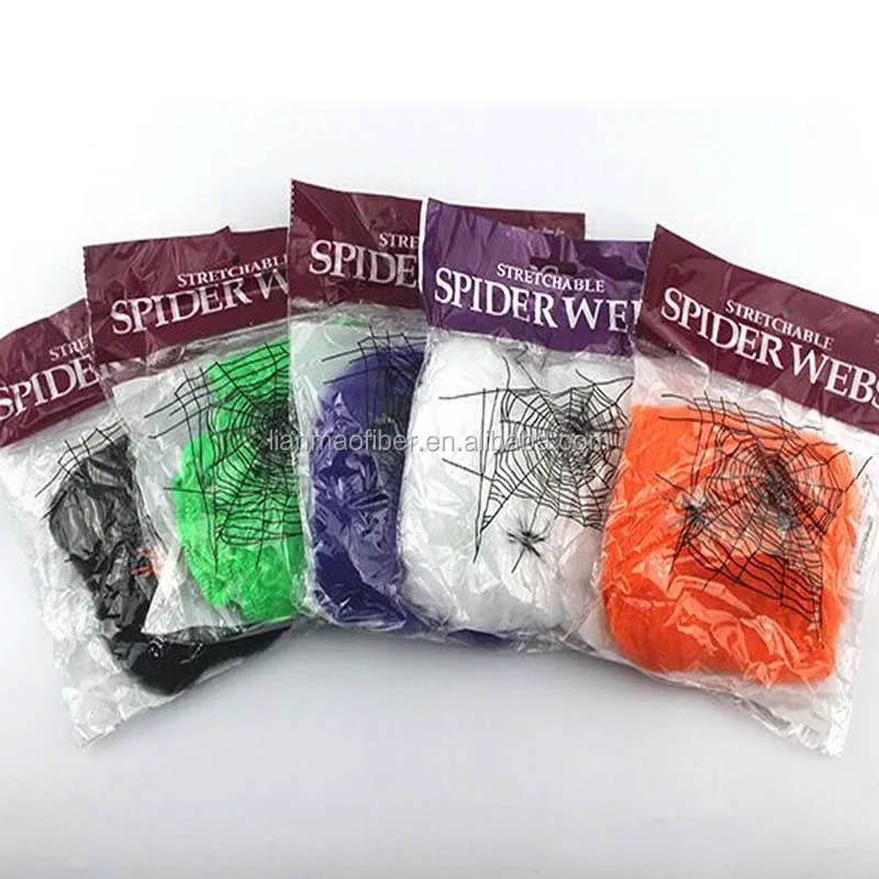 Super Stretch Spider Web - 16 Foot (80G cotton +4 spiders)
