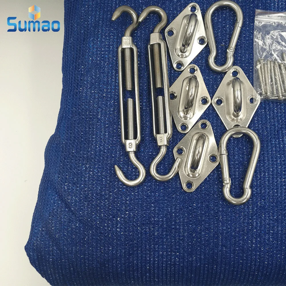 HDPE Outdoor with popular size 5x5x7 Sand Sun Shade Sail in stock packing in carrier bags