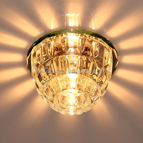 small mini corn crystal downlight with G9 lampholder max 35w 220v black brown clear yellow mirror base