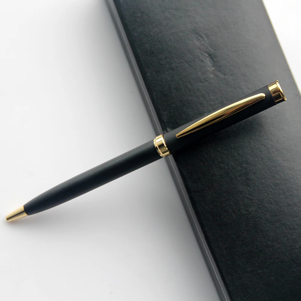Best purchase gifts slim metal  ball pen for promotion Black matte color cross ballpoint pen
