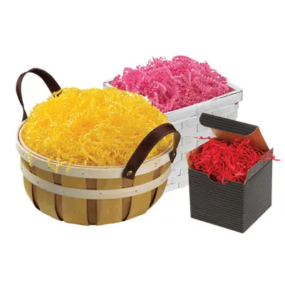 
Black crinkle cut paper shreds, great to use for basket filler, gift packaging, and craft projects. 