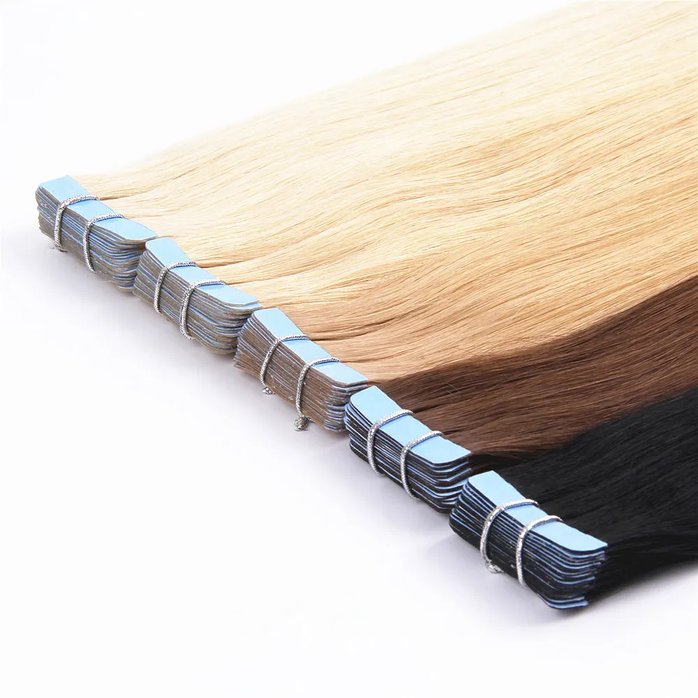 
Blonde Russian Single Donor Virgin Hair Tape In Hair Extensions 