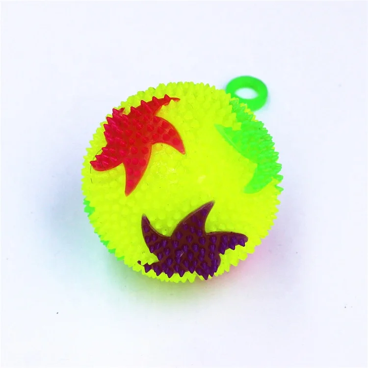 New Colorful Flashing Bounce Balls Toy Novelty Windmill LED Light Spike Stress YoYo Balls for Adult Kids Outdoor Toy