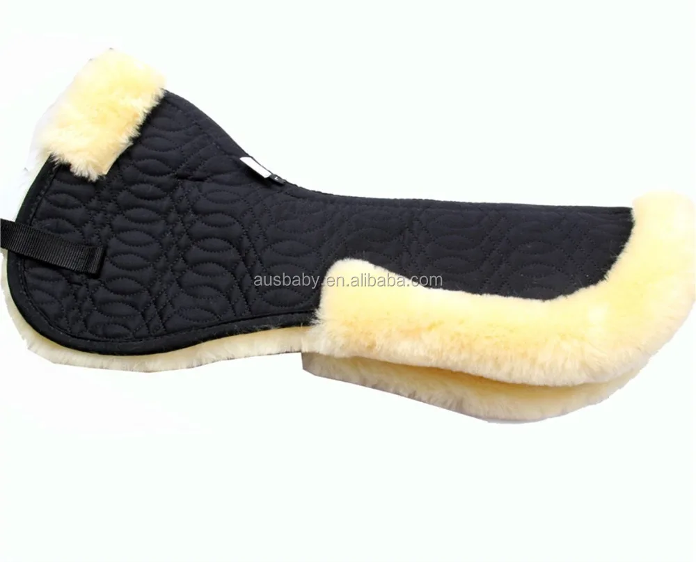 Genuine Merion lambskin horse saddle pad half pad numnah