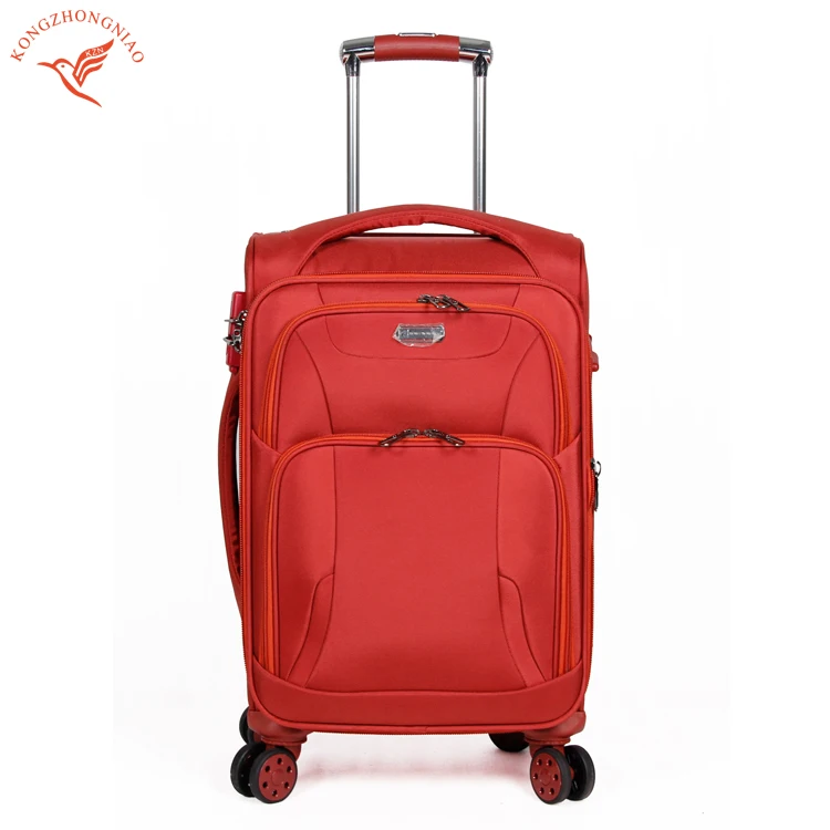 High Quality Men Women Nylon Fabric 4 Spinner Wheels Luggage Suitcase Promotional Travel Trolley Luggage Bag