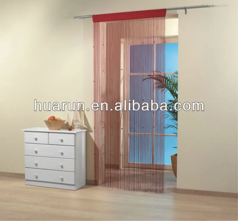 thread curtain with beads
