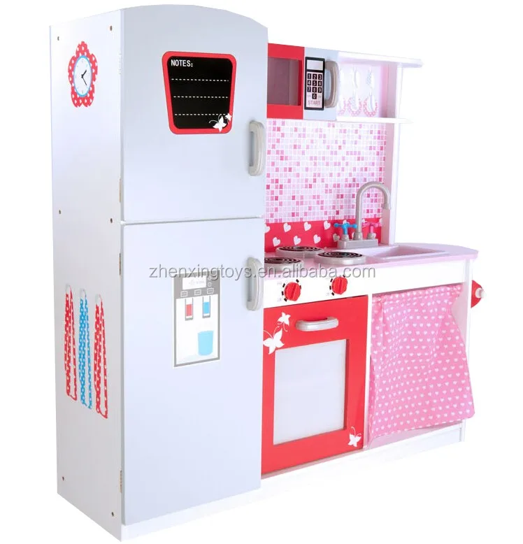 
EN71 standard pink kids pretend food cooking kitchen play set 