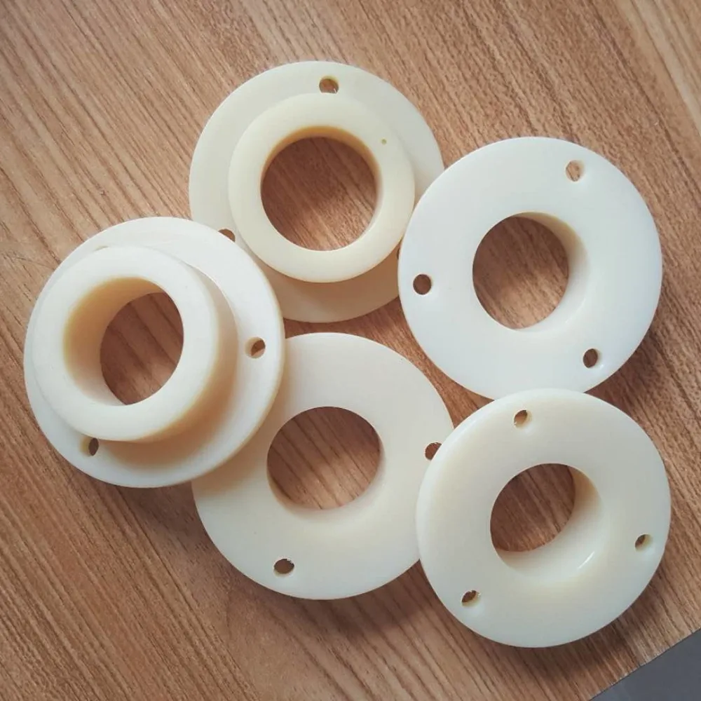 Shaft sleeve all kinds of oiless shaft bearing plain bushings Flange screw hole fixed nylon slide bushing