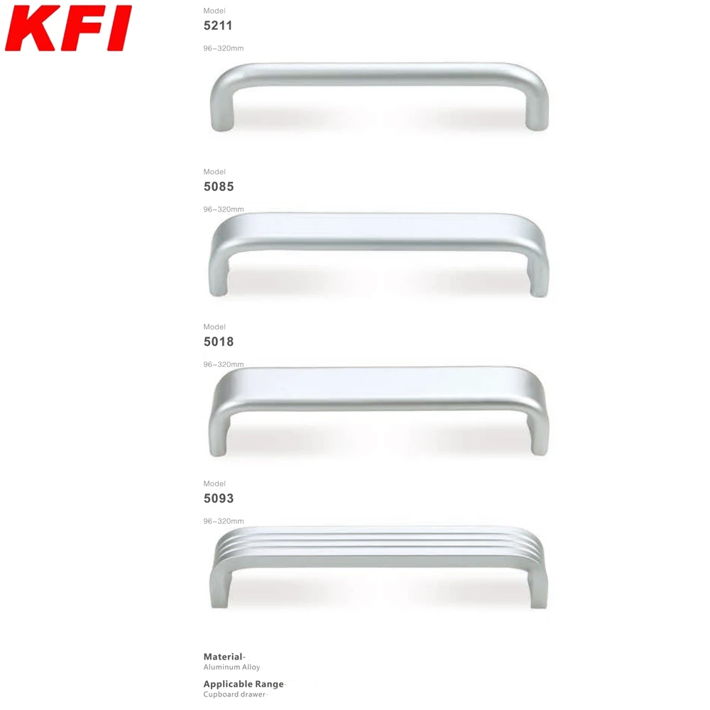 Elegant Appearance U Shape Aluminium Alloy Furniture Kitchen Cabinet drawer furniture Handles knobs