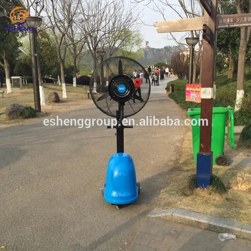 outdoor portable water air cooling factory industrial mist pedestal fan with high pressure