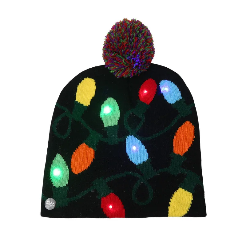 2020 хит продаж, Рождественская шапка с мерцающим светодиодом, три режима
