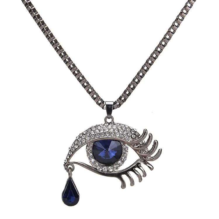 2018 Colorful Crystal Necklace Jewelry Wholesale Eyes Pendant