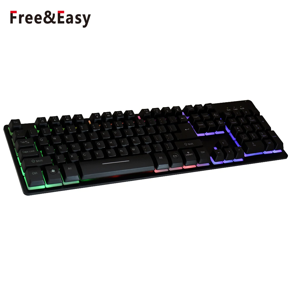 Пользовательская русская игровая Проводная клавиатура