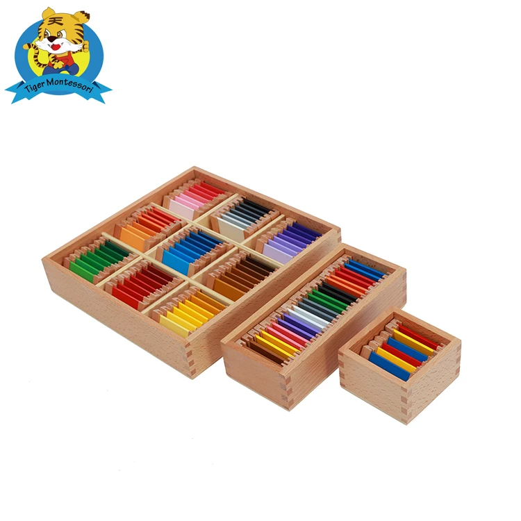 Wooden educational toy Montessori Materials AMI standard Color Tablets(1st Box) for nursery