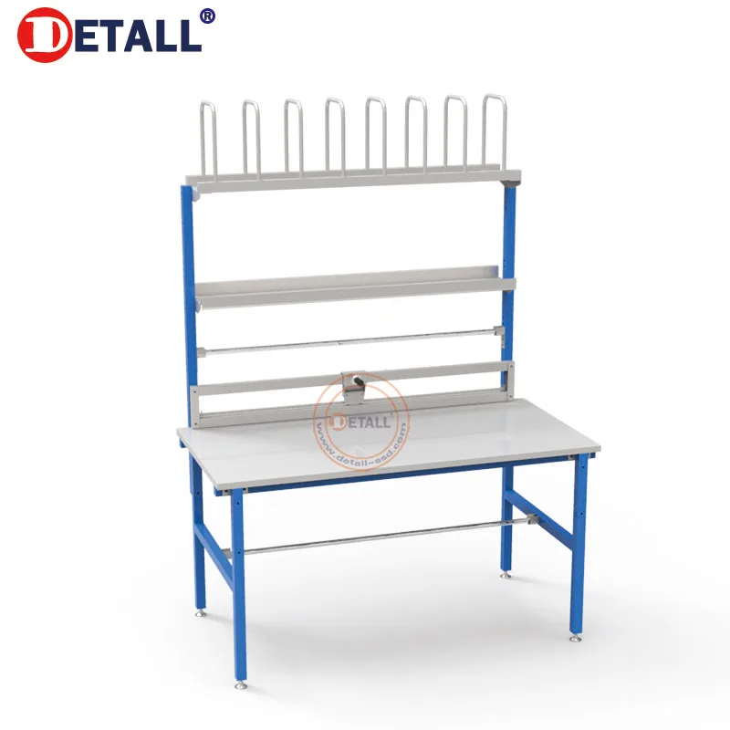 
Detall ESD packing table with paper cutter and ball transfer unit for packaging factory 
