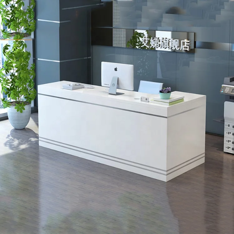 custom made  white salon reception desk  for commercial office