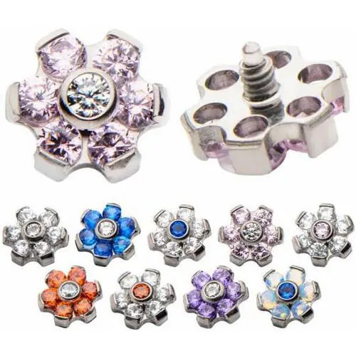 astm f136 titanium flower top body piercing