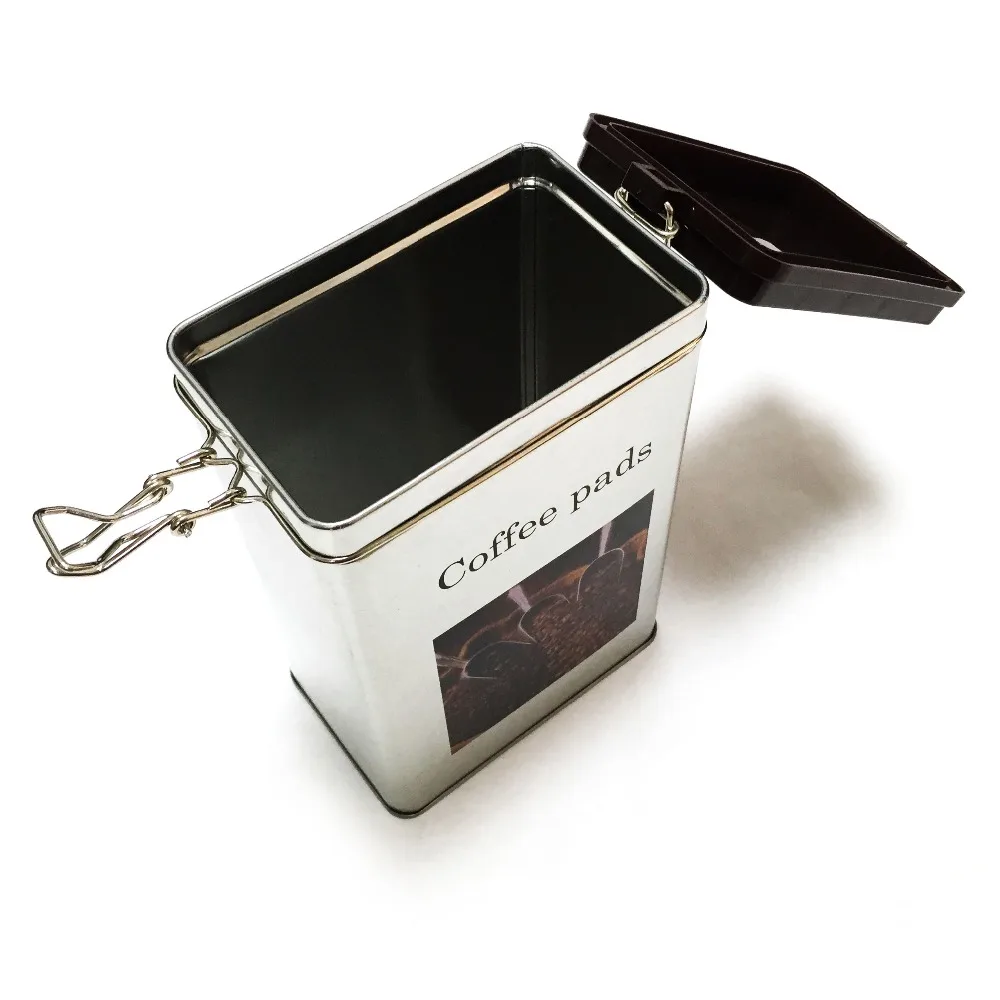 Tinplate round coffee package tin box a box of tin for keeping coffee with cover valve