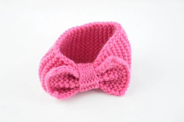 kids Solid Wide Knitting Woolen Headband Winter Warm Ear Crochet Turban Hair Accessories For baby Girl Hair Band Headwraps