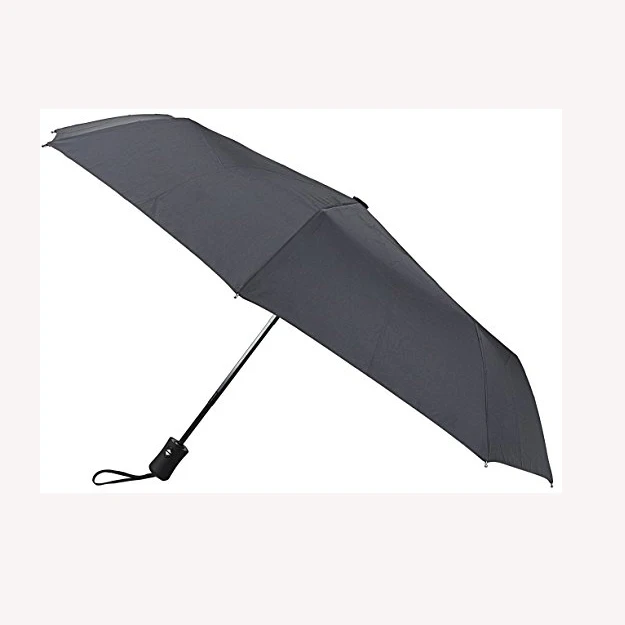 OEM Folding umbrella with Case  Automatic Open And Close With Rain Repellent Fabric And Windproof Fibreglass Ribs EVA case