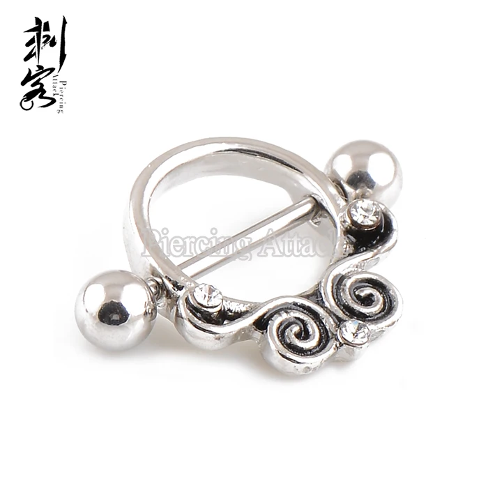 Surgical Steel Owl Shape Nipple Ring Nipple Piercing Jewelry