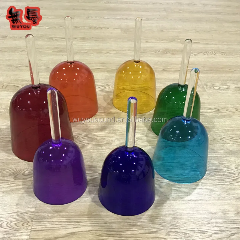 Набор чакр, идеальный шаг, Кварцевая прозрачная цветная ручка, Хрустальная Поющая чаша