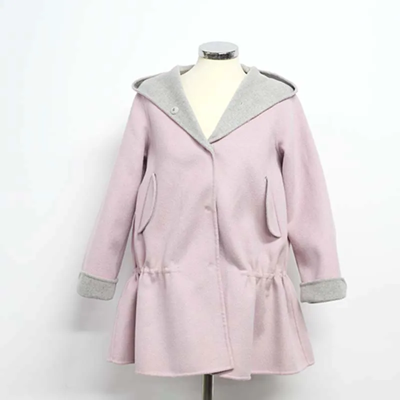 
Professional manufacturer woolen cloth woolen coat woman ladies coat 