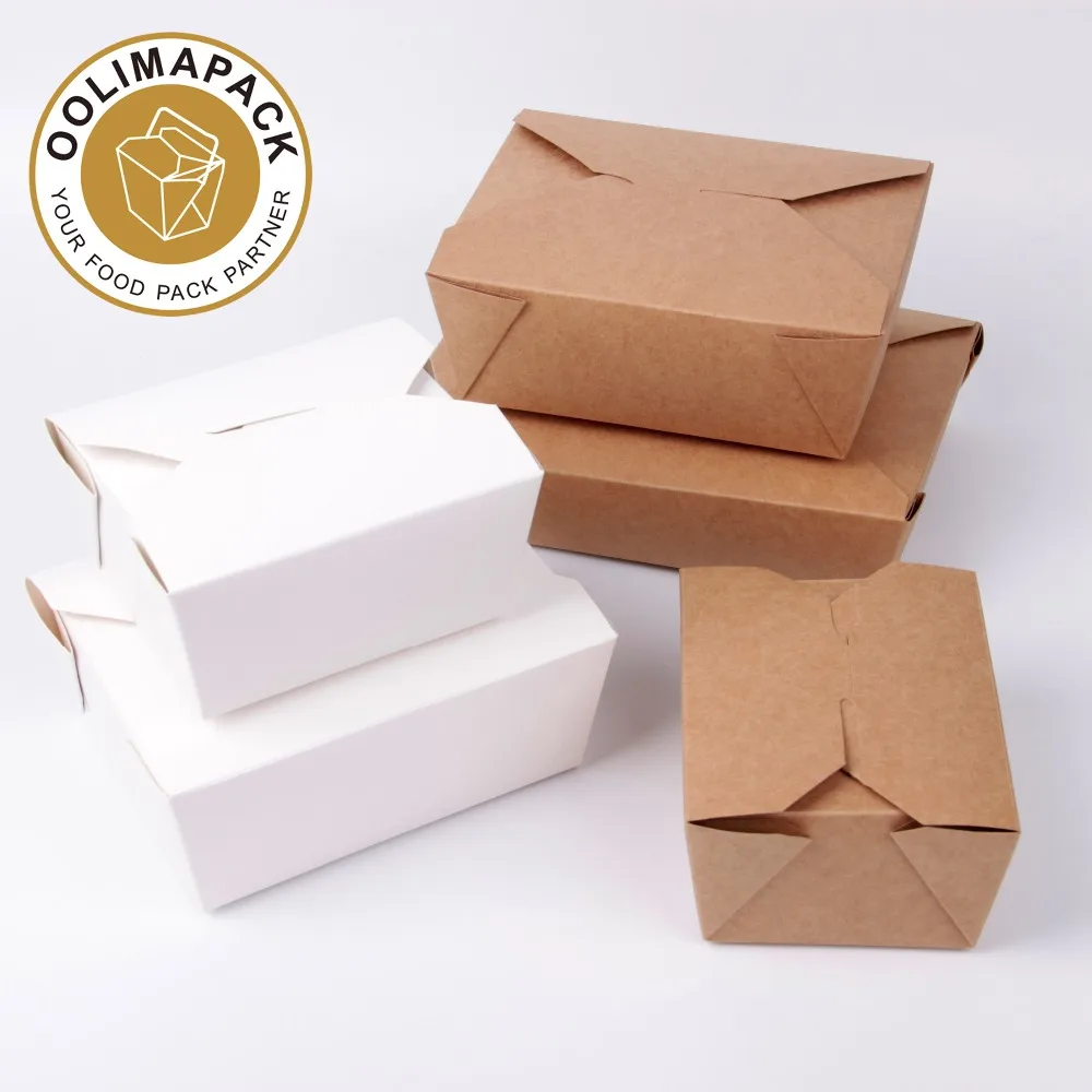 Recycle paper lunch box,Kraft take away box,deli container