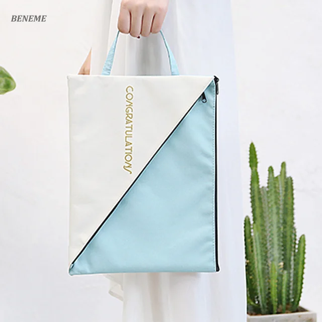 Multi-functional A4 Size Computer Packaging Custom Canvas Folder