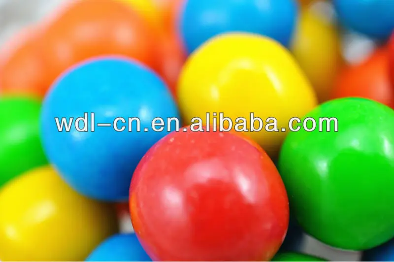 
Hot selling gummy chewy candy round ball bubble gum 