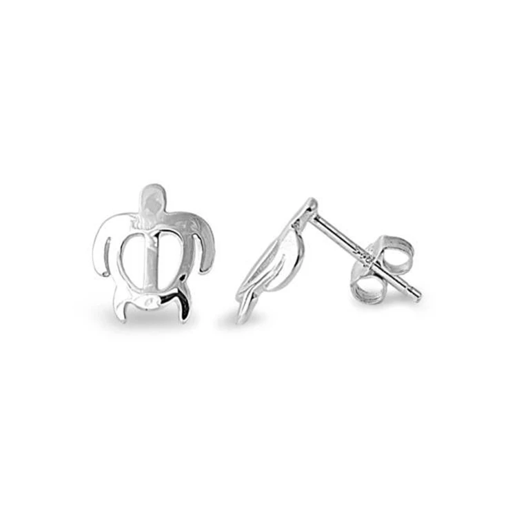 
Silver Earring 925 Sterling Lovely Animal Shape Tortoise Stud Earrings for Kids 